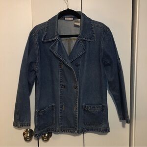 Erika and Co Blue Jean Blazer Medium Used Condition